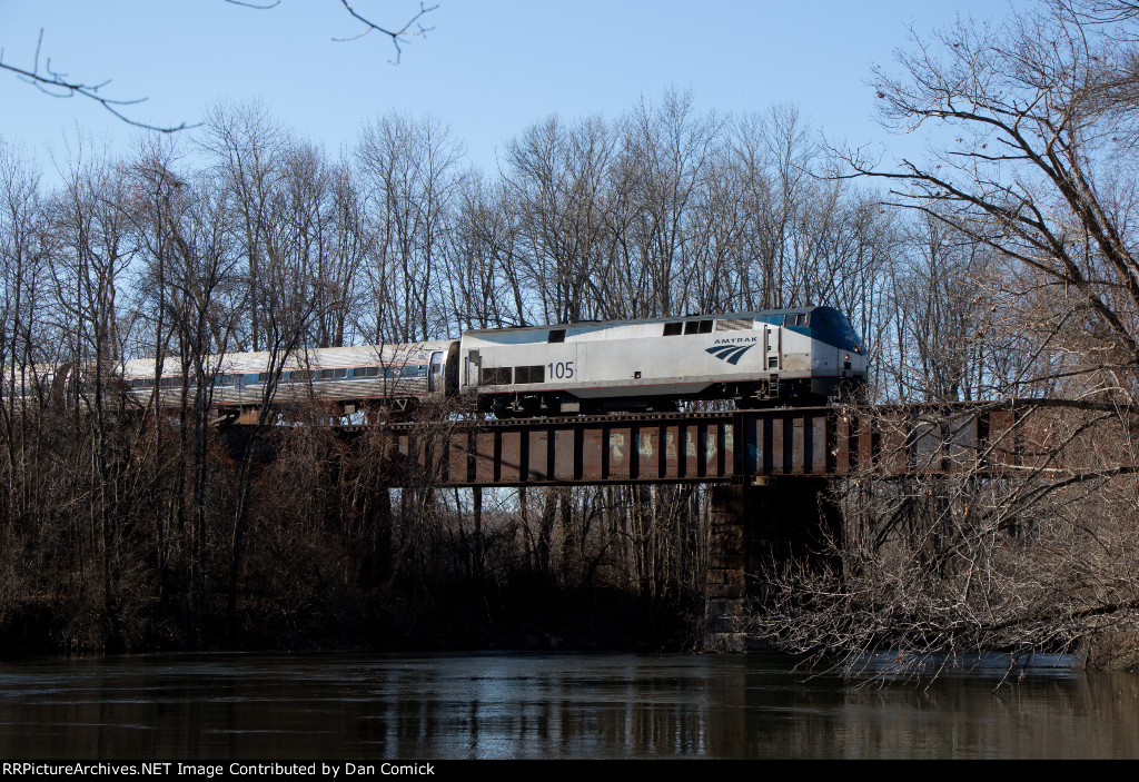 Amtrak 681 Crosses the Presumpscot River